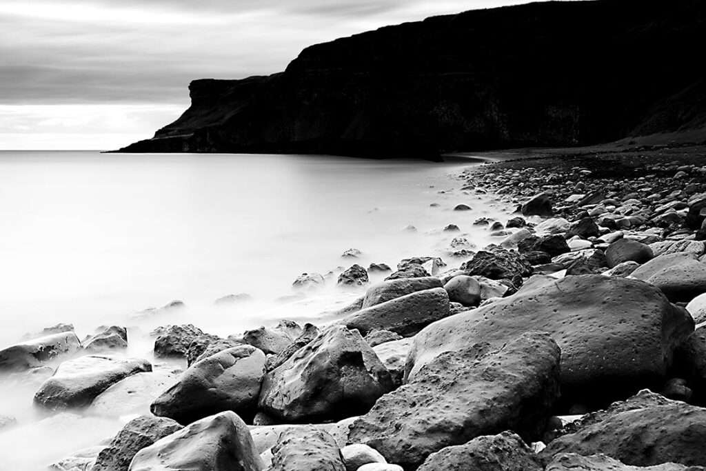 Saltwick Bay Black and White Photography