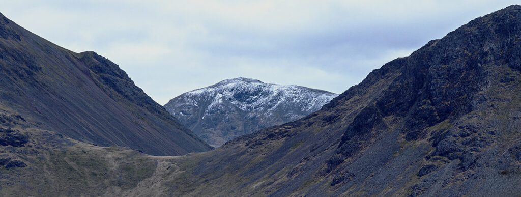 Scafell Pike covered in Snow