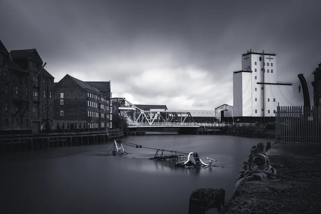 Long Exposure Building in Hull Moody Skies